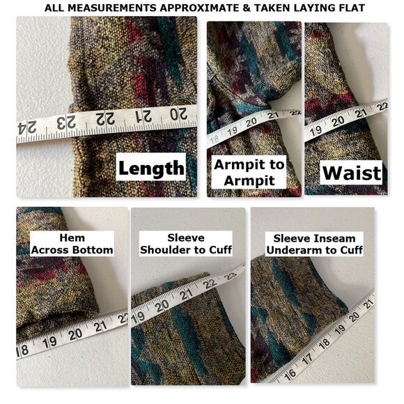 BBJ Los Angeles Geo Western Print Knit Snap Cropped Jacket Sz L - Picture 5 of 5